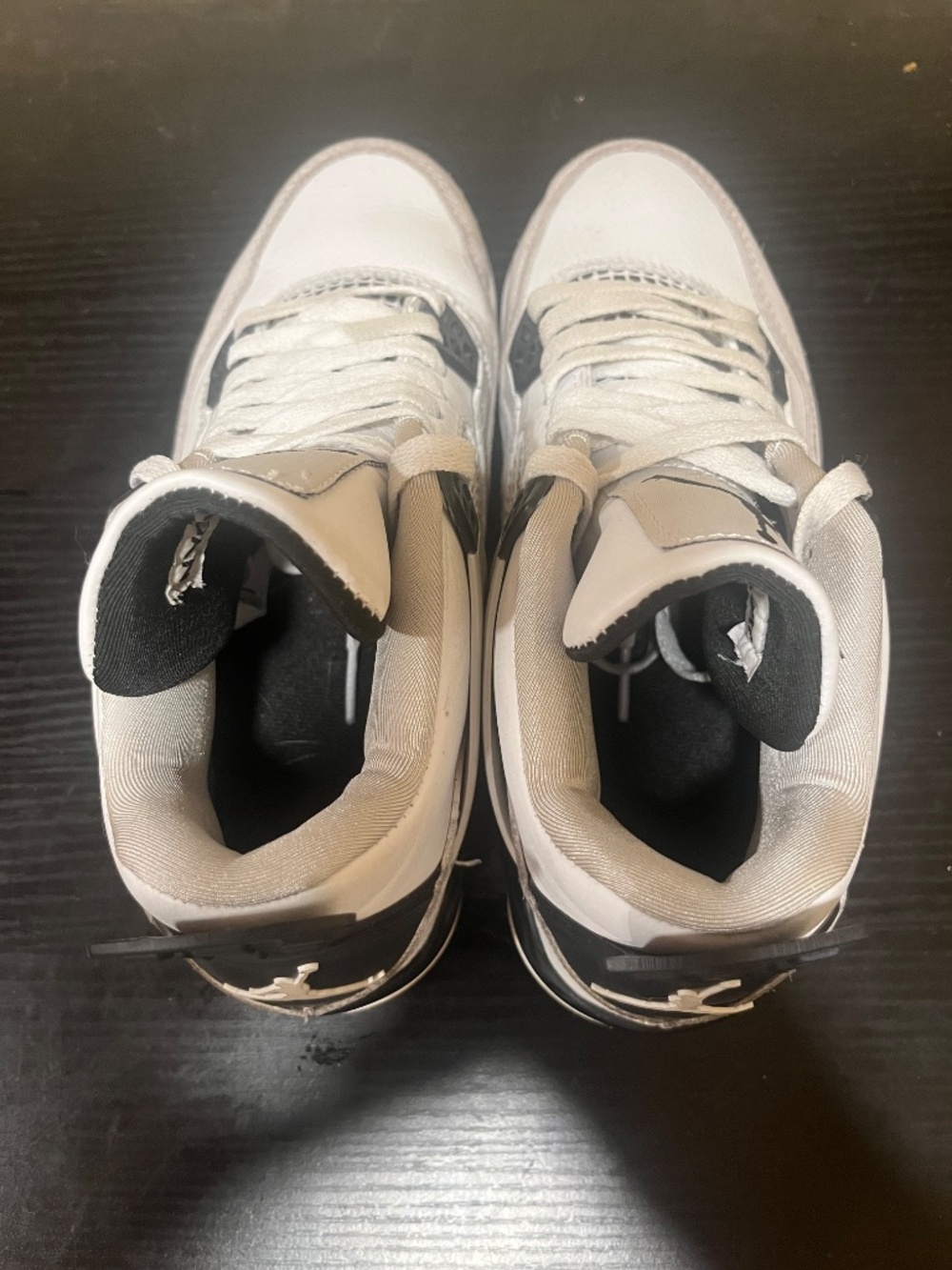 SIZE 7 W0MAN - Air Jordan 4 Retro Military Black - Picture 5 of 7